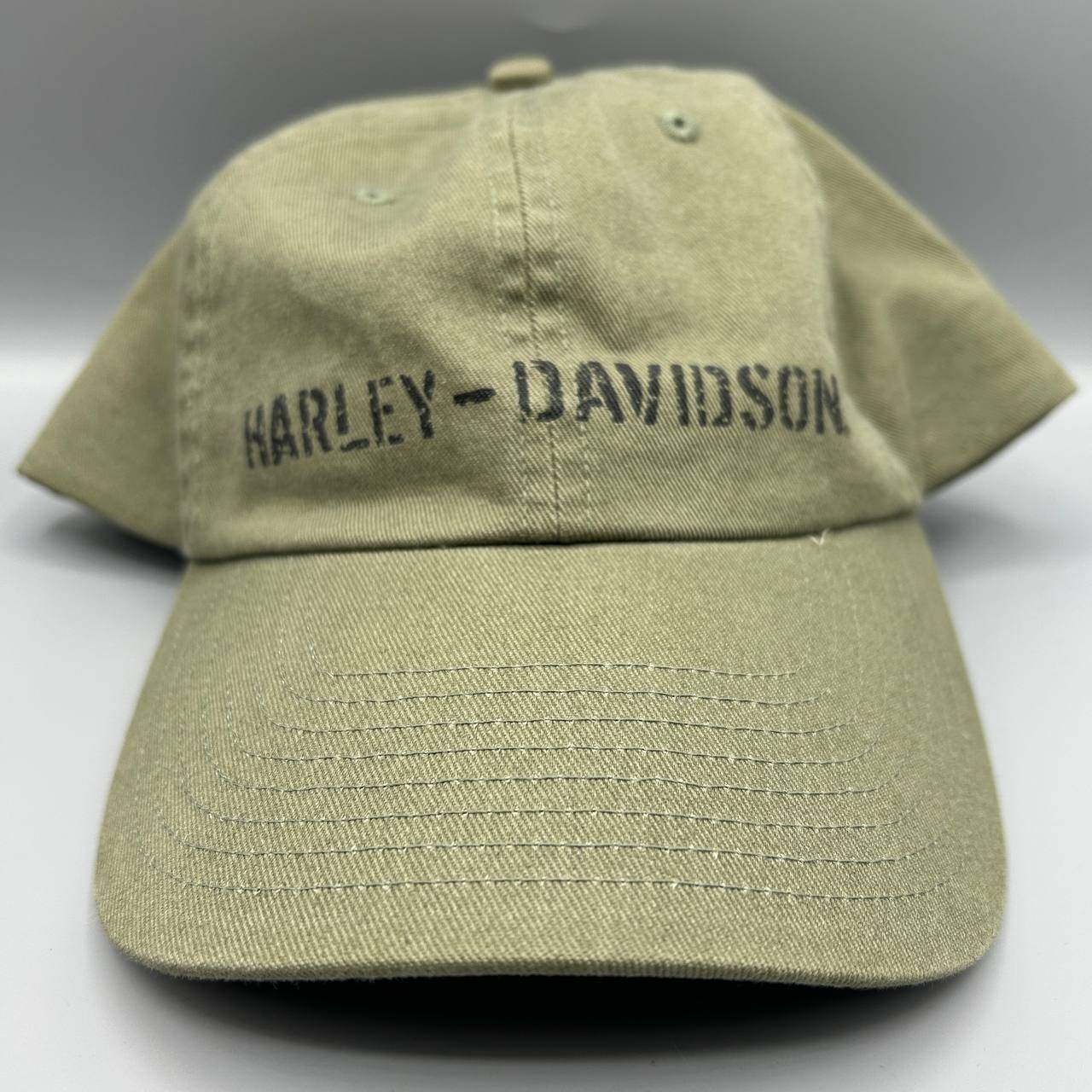Harley Davidson Motorcycles Hat Women Green Embroidered Strap Back Cap Cotton